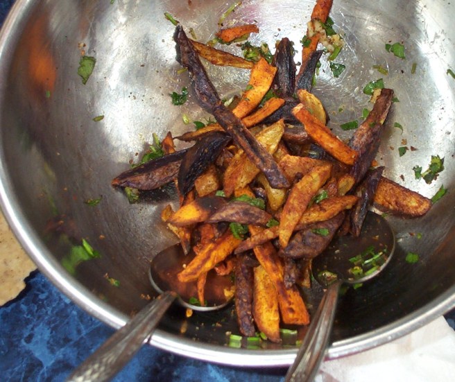 Vegetable Biryani and Roasted Spiced Potatoes - Roasted Spiced Potatoes
