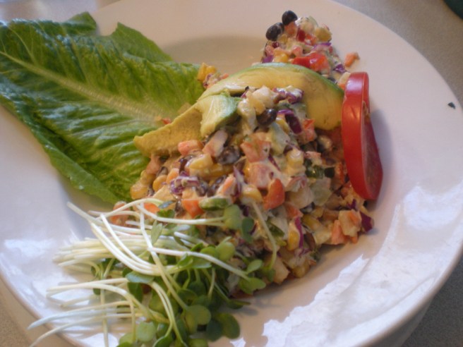 Lunch at Harry's Roadhouse in Santa Fe, NM - Southwest Salad