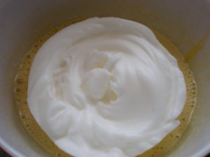 Black Forest Torte (Schwarzwaelder Kirschtorte) - Egg Yolk Batter Topped with Whipped Egg Whites