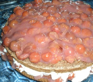 Black Forest Torte (Schwarzwaelder Kirschtorte) - Cherry Filling
