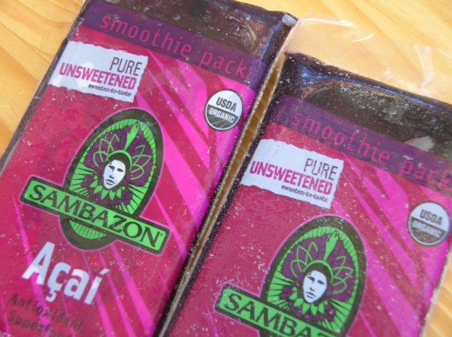 Tropical Acai Bowl, copyright 2011, gfcelebration.com, All rights reserved Tropical Acai Bowl - Sambazon Acai Smoothie Packs