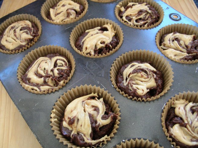 Chocolate Peanut Butter Fudge Cupcakes - Gluten Free
