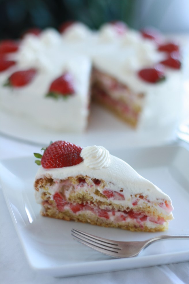 French Strawberry Cake, copyright 2012, gfcelebration.com, All rights reserved French Strawberry Cake - A gluten free variation