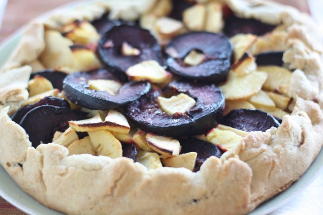 Apple-Plum Galette, copyright 2012, gfcelebration.com, All rights reserved. Apple-Plum Galette - A gluten free alternative
