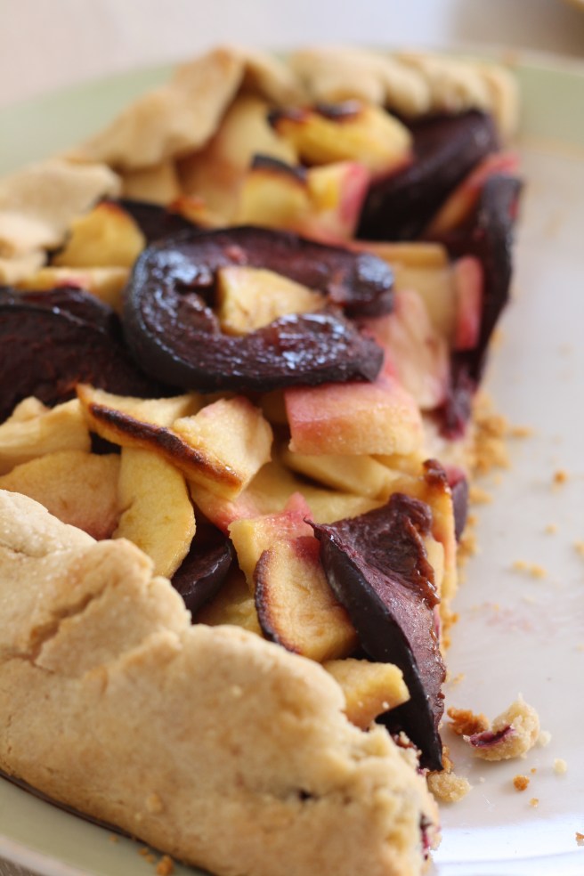 Apple-Plum Galette, copyright 2012, gfcelebration.com, All rights reserved. Apple-Plum Galette - A gluten free alternative