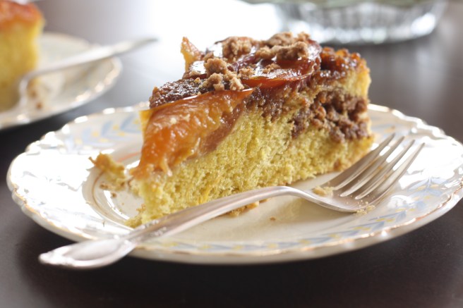 Nectarine Upside-down Chiffon Cake - A gluten free alternative